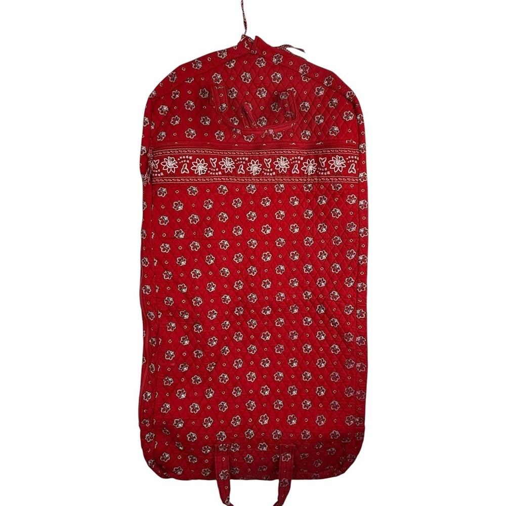 Vera Bradley Provincial Red Garment Bag Quilted Floral Paisley Travel Luggage